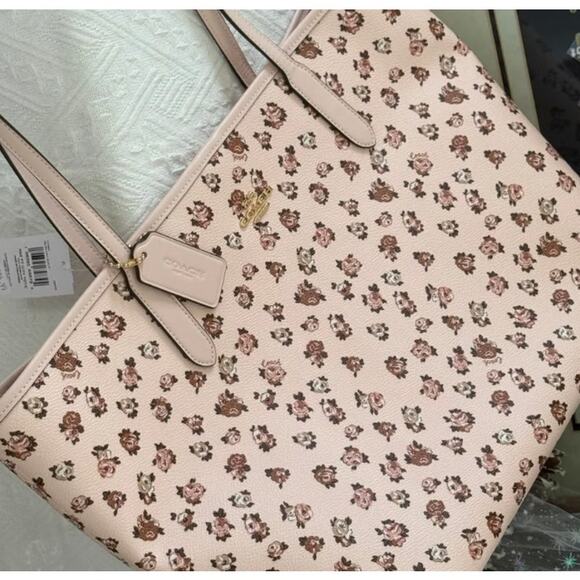 Coach Pink rosette city tote Bag - Picture 8 of 11